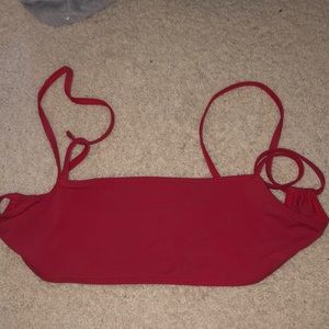 Pacsun red bathing suit top
